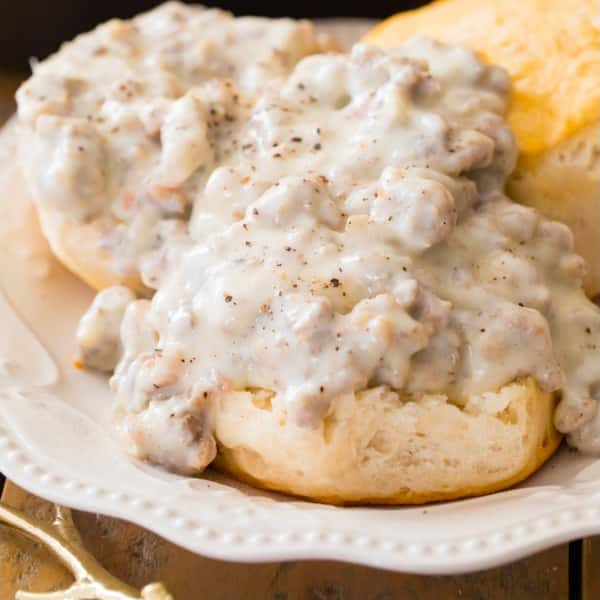 SIDE SAUSAGE GRAVY ON A BISCUIT