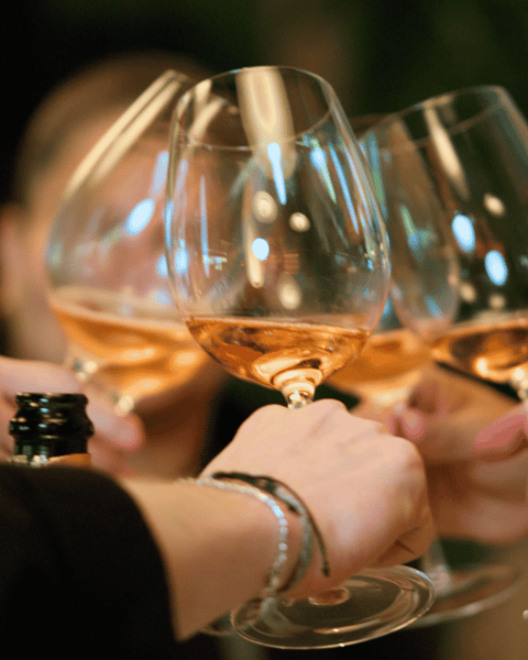 wine glass cheers