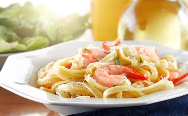 shrimp pasta dish