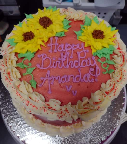 Summer colors and flowers cake