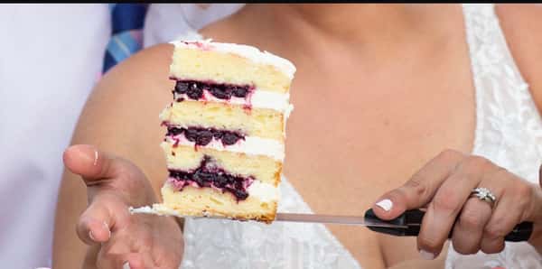 Lizardo Wedding Cake Served