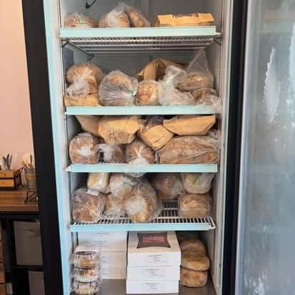 Fridge full of bread