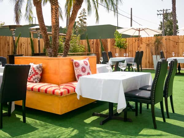 outdoor dining area