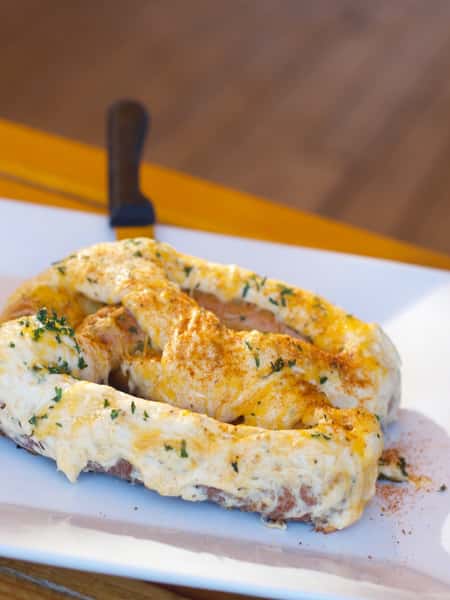Consider this your reminder that most problems can be solved with a crab pretzel, an Orange Crush and a little time on the tiki deck. 🦀🍊
