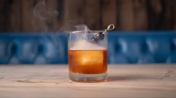Smoked Bourbon Old Fashioned Rock & Roll