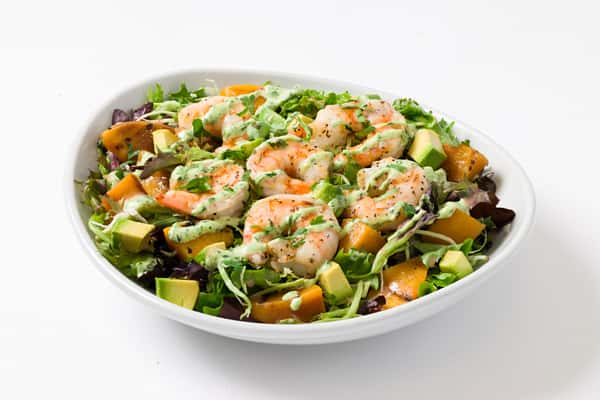 Peach & Shrimp Baja Salad
