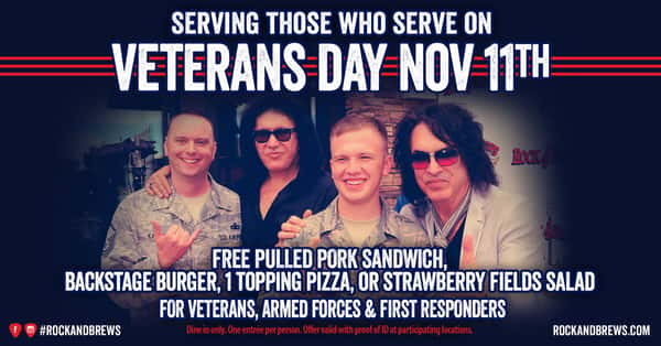 Veterans Day - Free Meal for Veterans, Armed Forces & First Responders 