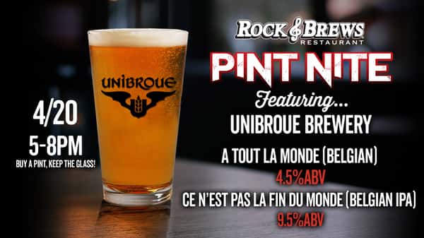 Pint Nite - Unibroue Brewery