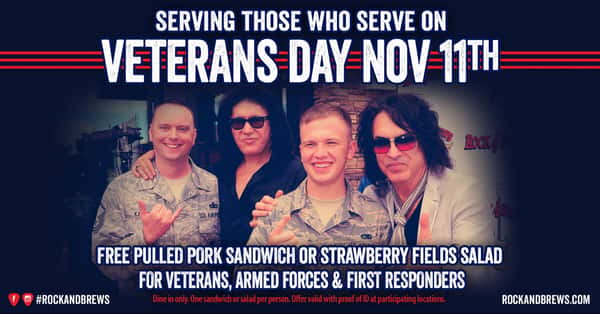 Veterans Day Free Meal for Veterans, Armed Forces & First Responders