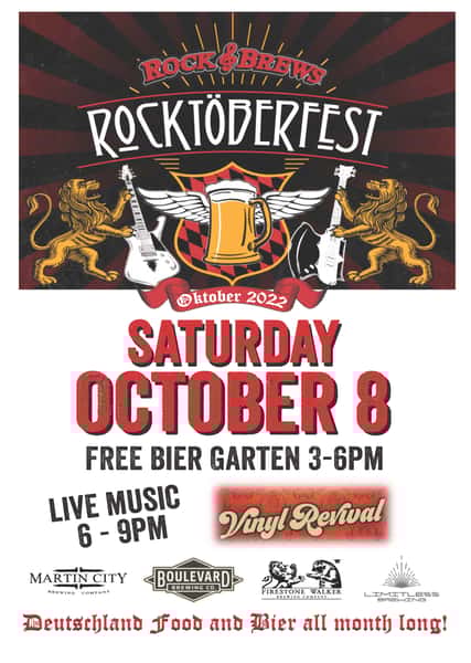 Rocktoberfest American Food & Live Music Restaurant Rock & Brews
