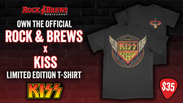 Limited Edition Rock & Brews x KISS t-shirt