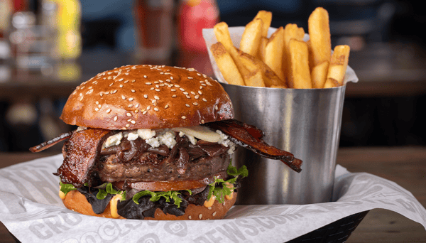 Artisan Blue Cheese, Swiss & Applewood Smoked Bacon