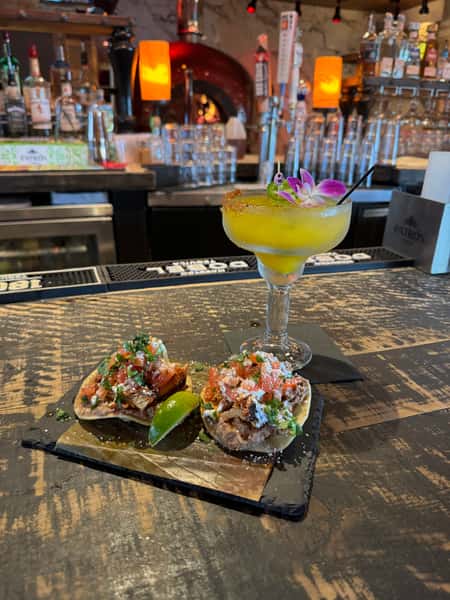 ACHIOTE CHICKEN TOSTADAS