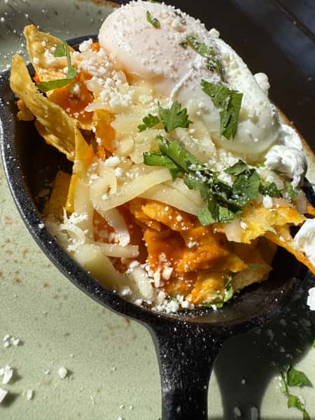 BL CHILAQUILES WITH POACHED EGG