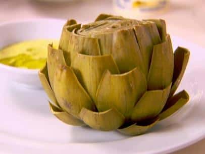 Steamed Artichokes with Coconut Oil Vinaigrette
