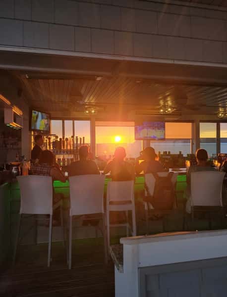 top deck bar sunset