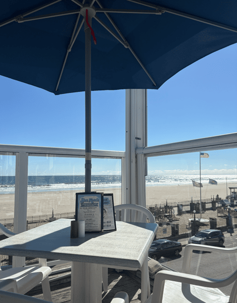 overlooking beach