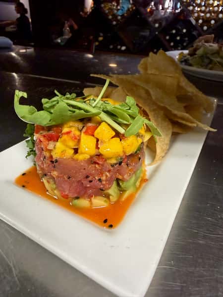 Seafood and fruit wrap