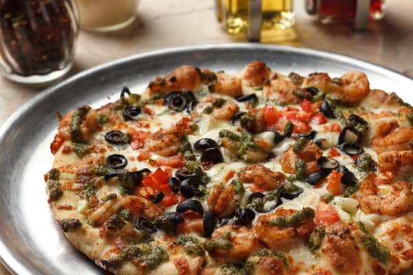 Shrimp Pesto Pizza - Specialty Crust