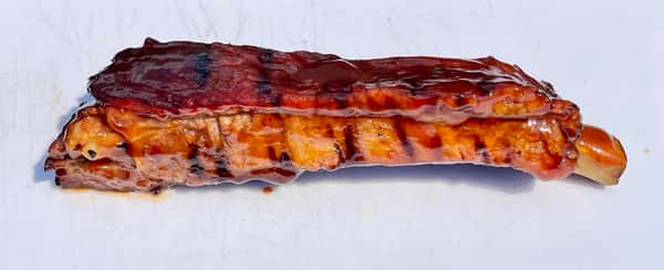 3 Smoked and grilled barbecue ribs