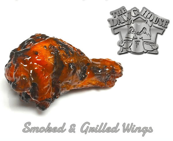 Smoked and grilled wings