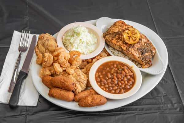 Pick 3 seafood plate with two sides