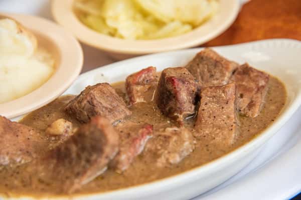 Stewed beef tips