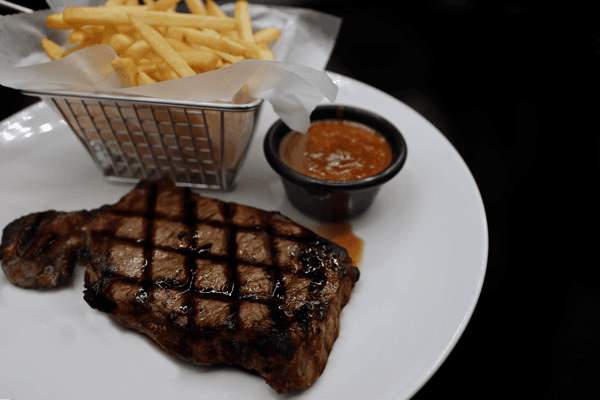 Grilled Steak and Fries