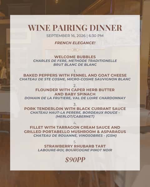 Wine Pairing Dinner