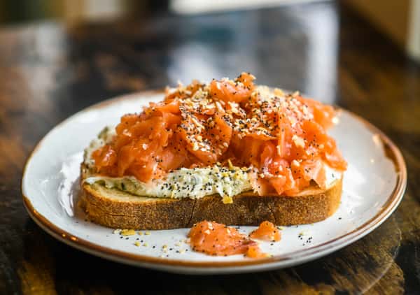 Salmon Cream Cheese Toast