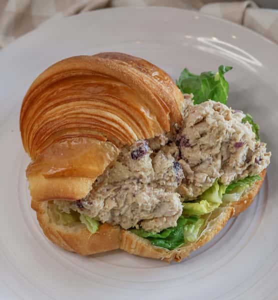 French chicken salad on croissant