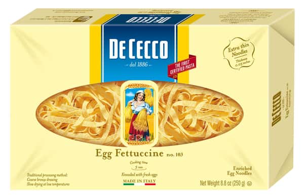 De Cecco, Fettuccine Egg Noodle Pasta, 8.8 Oz (Case of 12)