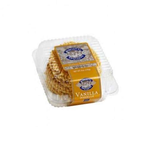 Vanilla pizzelle Italian waffle cookie