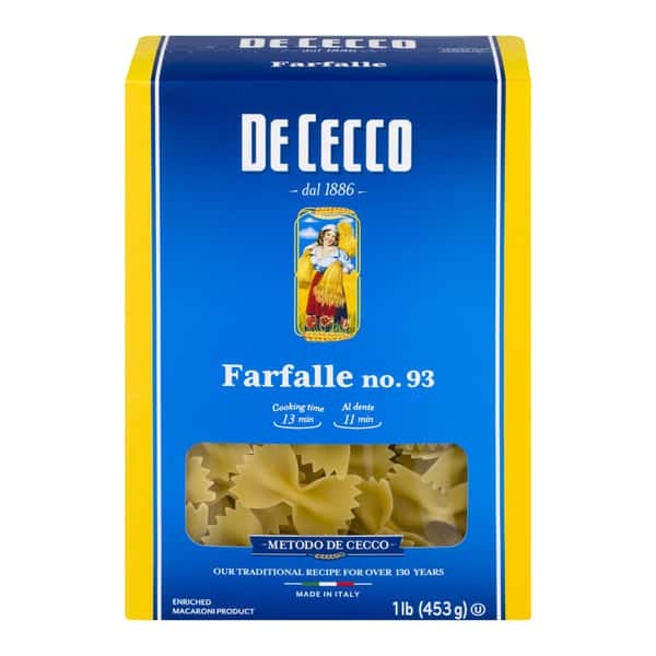 De Cecco, Pasta Farfelle, 16 Oz(Case of 12)