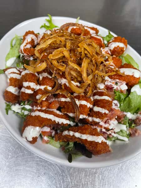 Shrimp Buffalo Bleu Salad