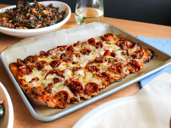 Pepperoni & Goetta Flatbread