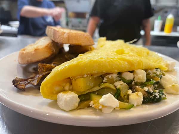 Veggie Omelette with Feta
