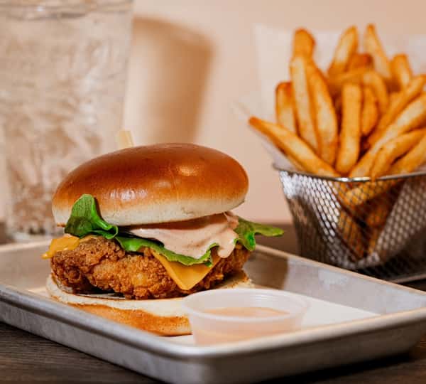 PRESS FRIED CHICKEN