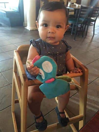 baby in a high chair