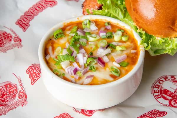 Cup of Bud's Famous Chili
