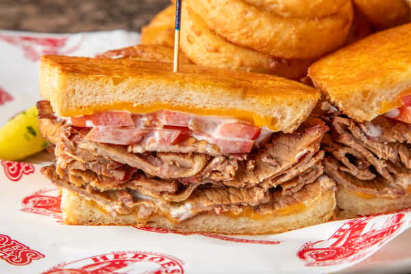 Thick Sliced Texas BBQ Brisket Sandwich
