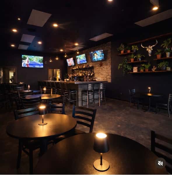 Intimate bar area