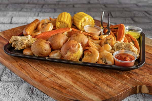Shrimp And Crab Leg Combo One Pound Shrimp Two Clusters