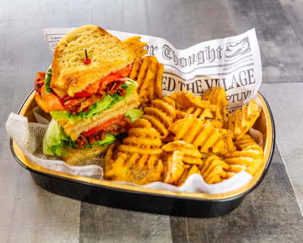 Sandwich and fries
