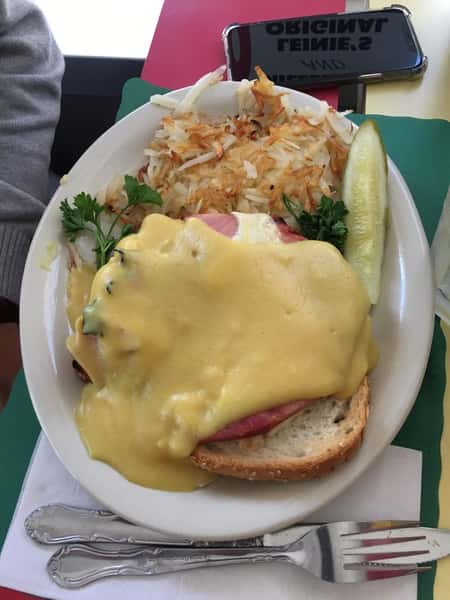 eggs benedict with side of hash browns