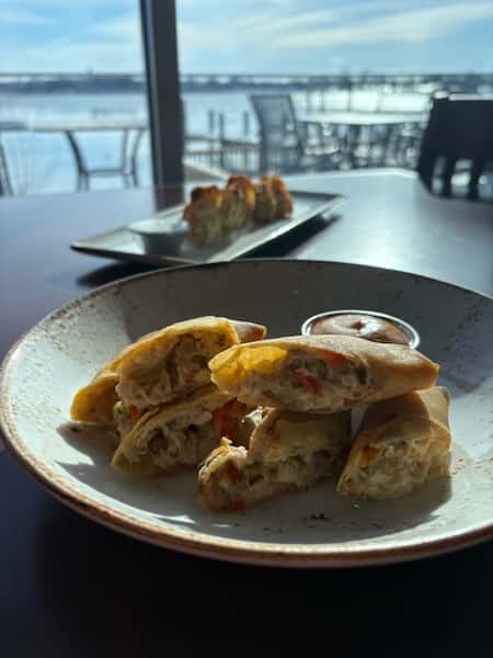 Chicken Cheesesteak Spring Rolls