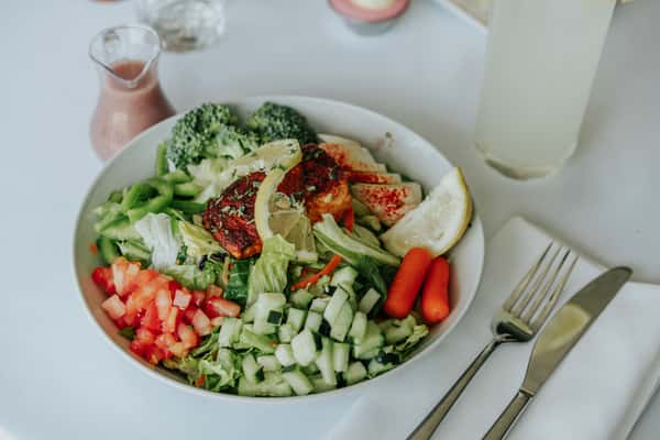Pan-Seared Salmon Salad