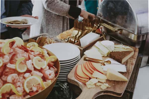 Cheese and shrimp boards