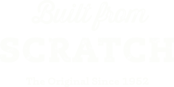 built from scratch typographic logo