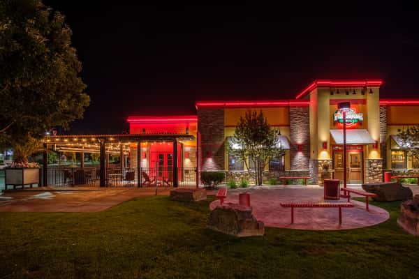 Patio/Front entrance of The Firehouse Grill